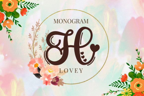 Lovey Monogram Font: Blending Classic Elegance with Friendly Style