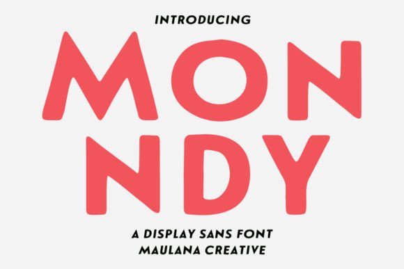 Monndy Stamp Display Font: A Rough Sans Serif with Character