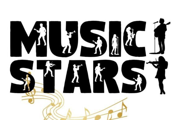 Music Stars Silhouettes Font: Concert Energy in Every Letter