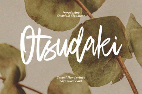 Otsudaki Font: A Handmade Signature Style for Dynamic Designs