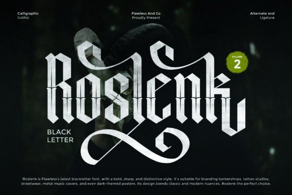 Roslenk Volume 2: A Bold Blackletter for Modern Branding